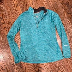 Nike running half zip in teal